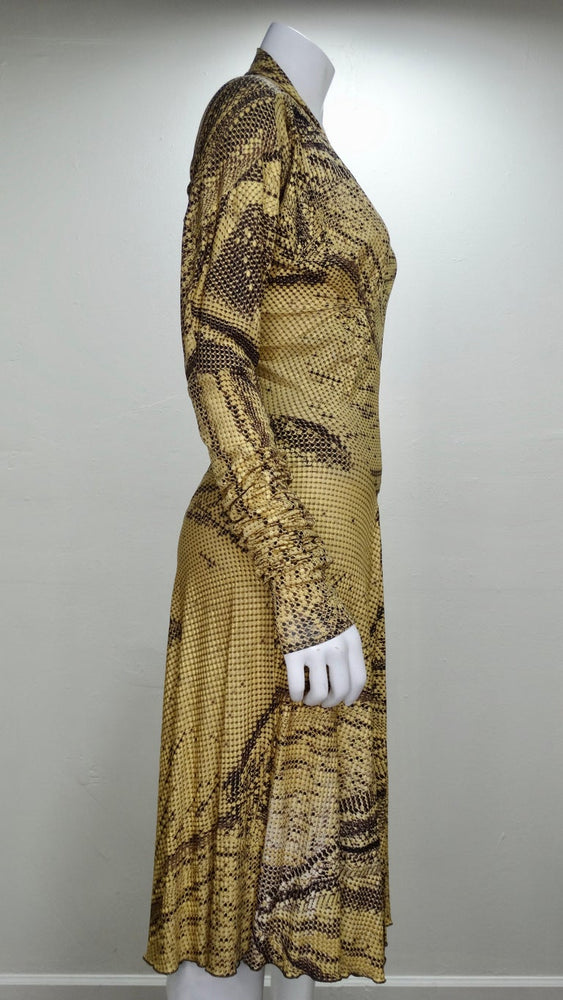 Metallic Snake Print Lace Up Costume Dress in Gold / Copper / Black at  Bellydance.com